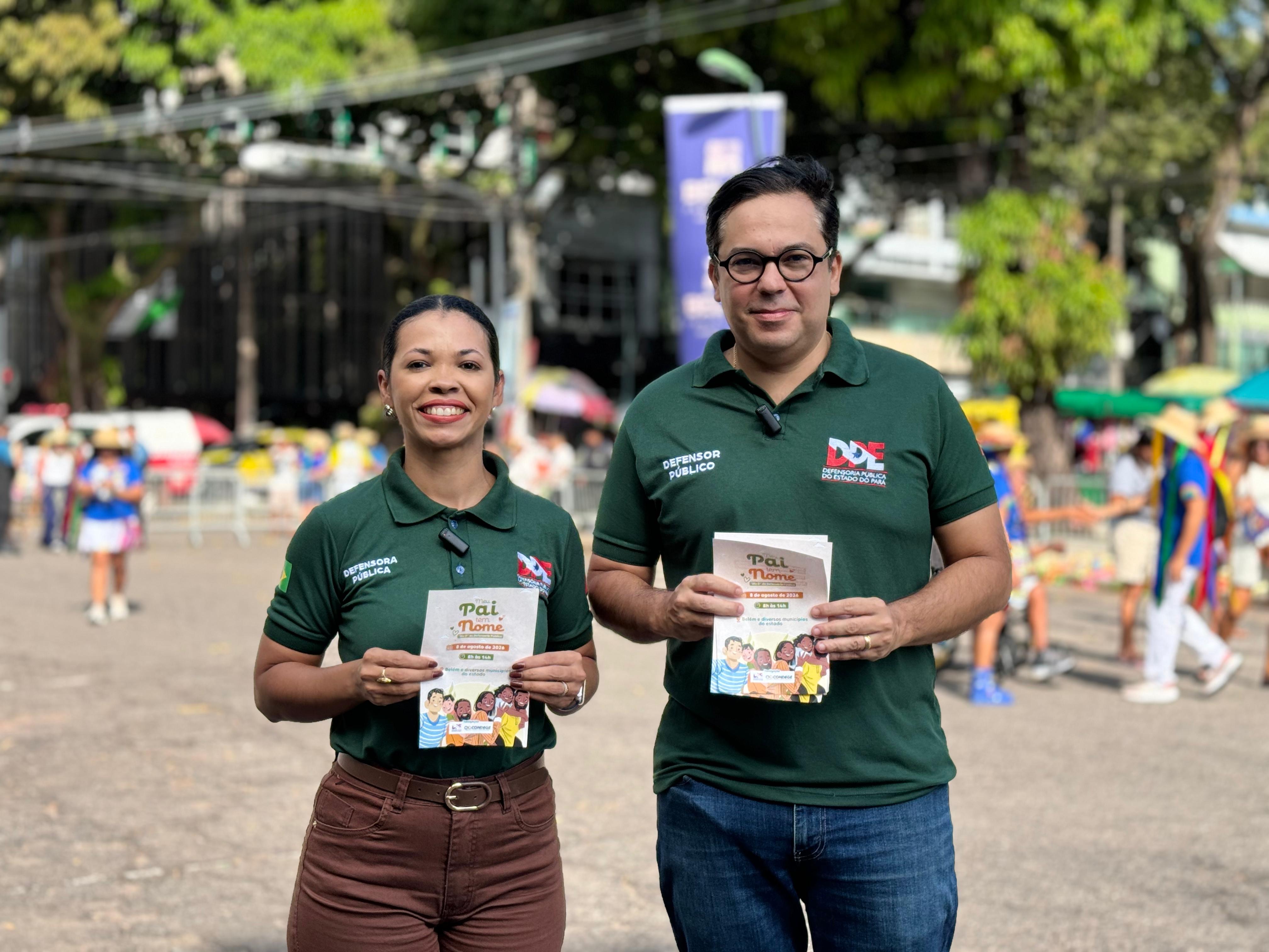 Defensoria do Pará realiza lançamento da campanha nacional “Meu Pai Tem Nome” com grande ação na Praça da República